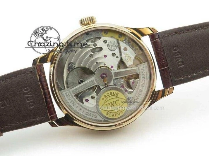 MIROTIME 0403 Portuguese Real PR IW500127 RG ZF 1:1 Best Edition Grey Red Dial On Brown Leather Strap A52010 V AllSeason 7331